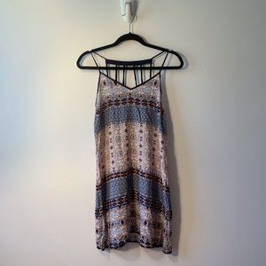 Blue/ Orange Pattern Dress (M)